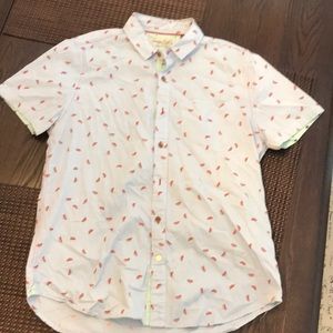 Watermelon short-sleeved collared shirt